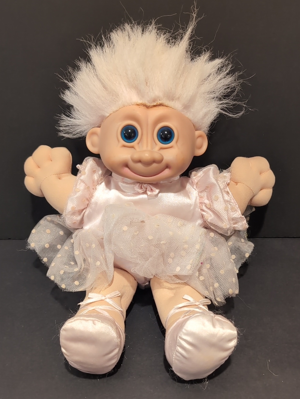 Russ Berrie Troll Kidz Ballerina Doll Pink Tutu 90's